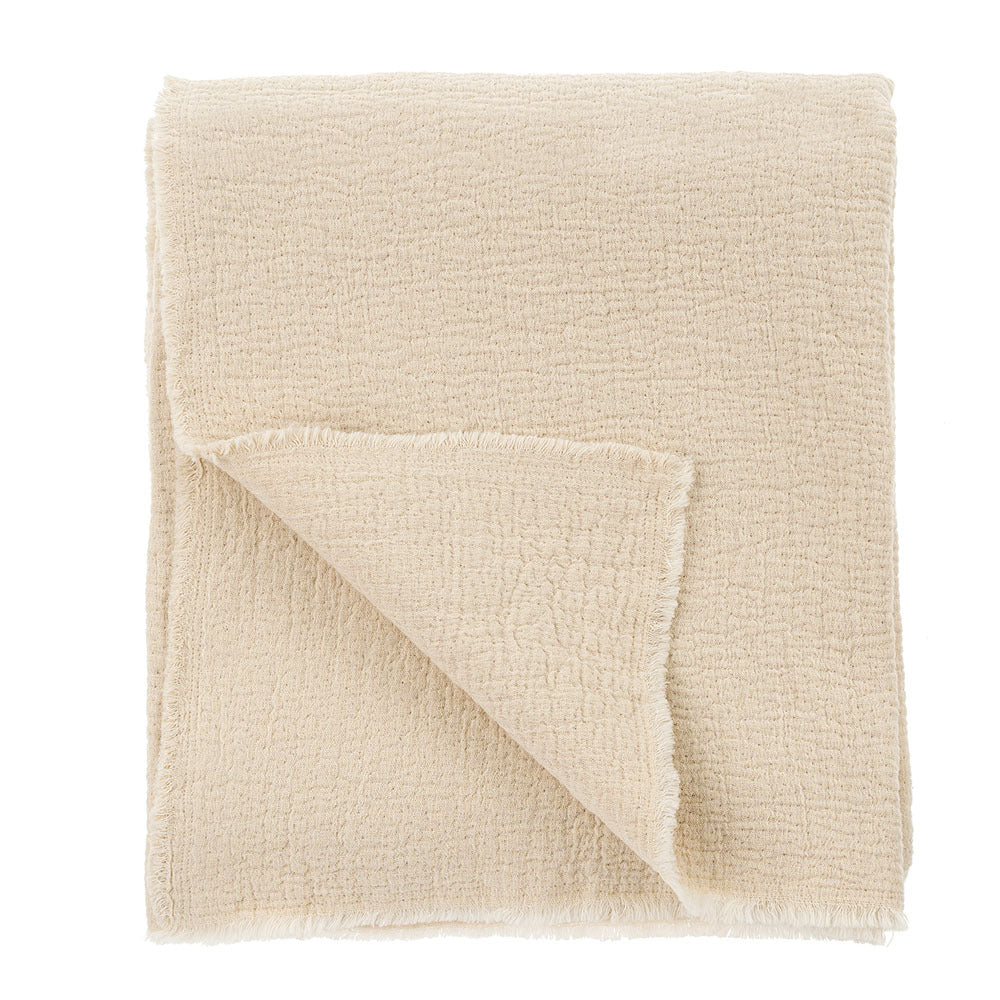 Malabar Cotton Throw Blanket - Natural