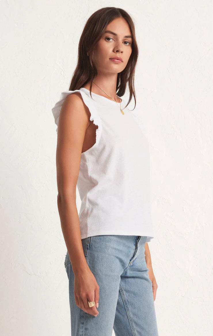 Marielle Flutter Tank - White