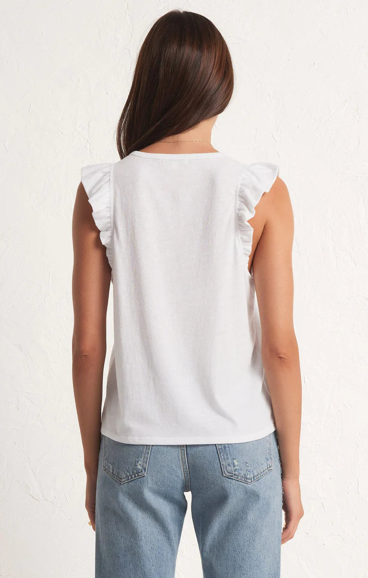 Marielle Flutter Tank - White