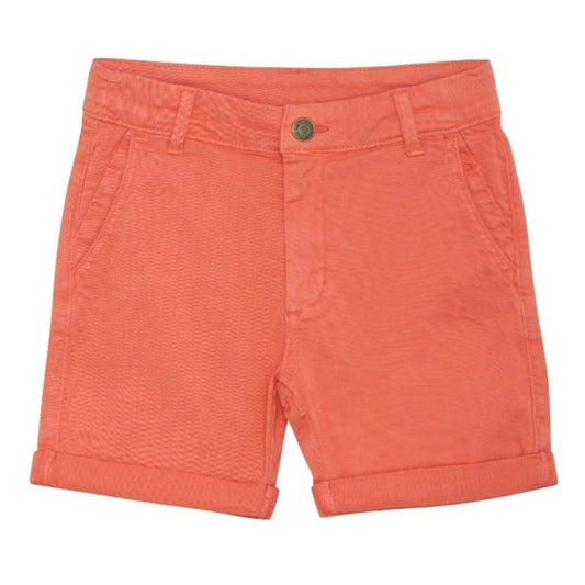 Cotton Twill Shorts - Bright Orange
