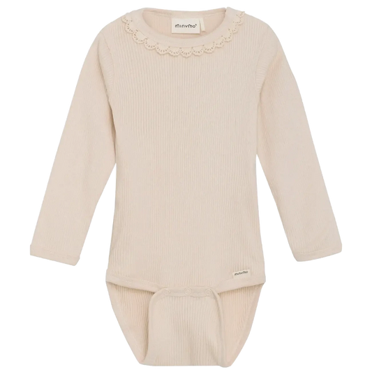 Longsleeve Ribbed Bodysuit - Sandshell