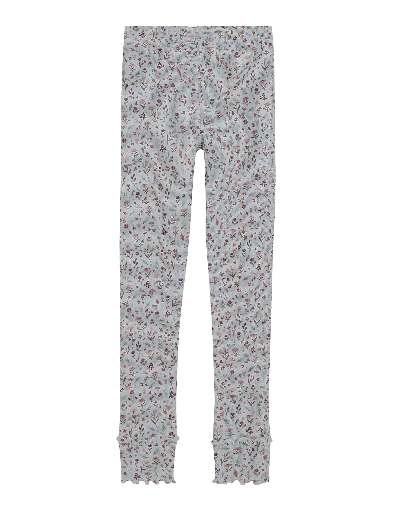 Ribbed Floral Leggings - Puritan Gray