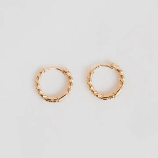 Gold Mini Hoop Earrings - Capri