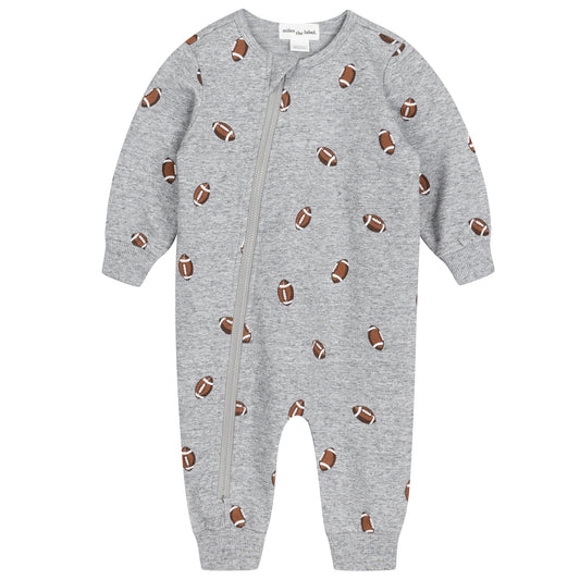 Organic Cotton Playsuit - Football