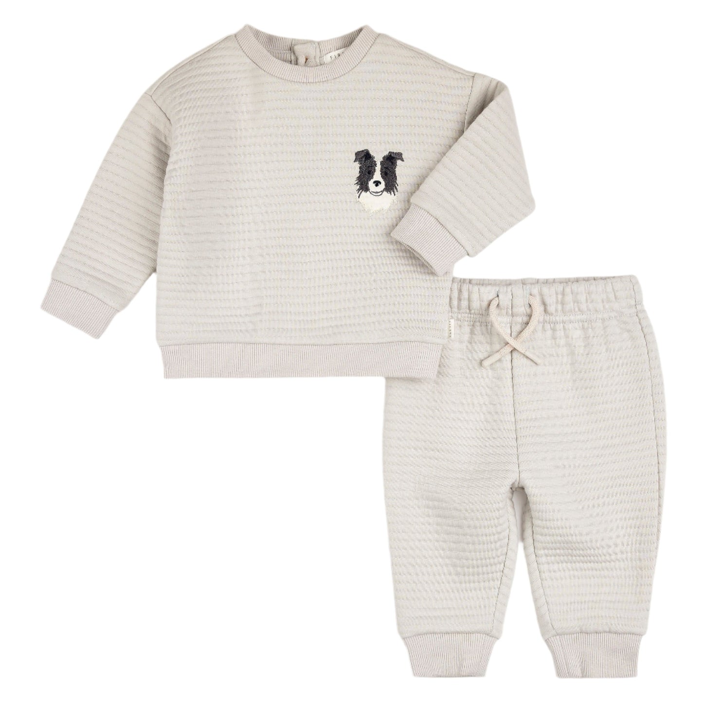 Quilted Cotton Set - Lunar Grey