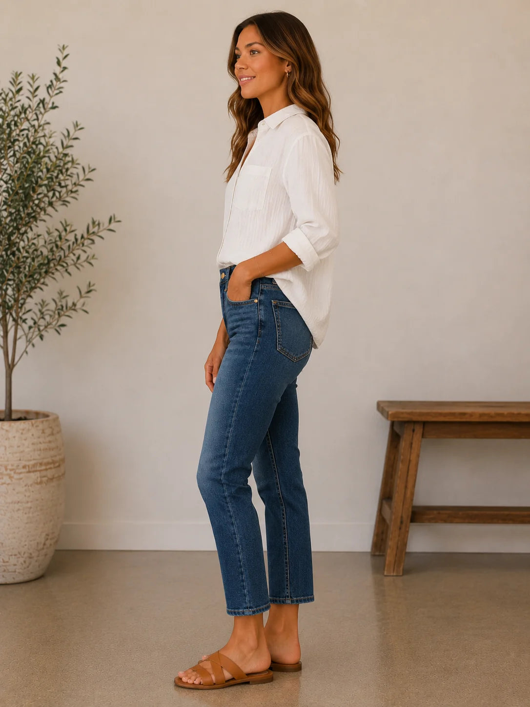 Rachael High Rise Mom Jean - Devotee