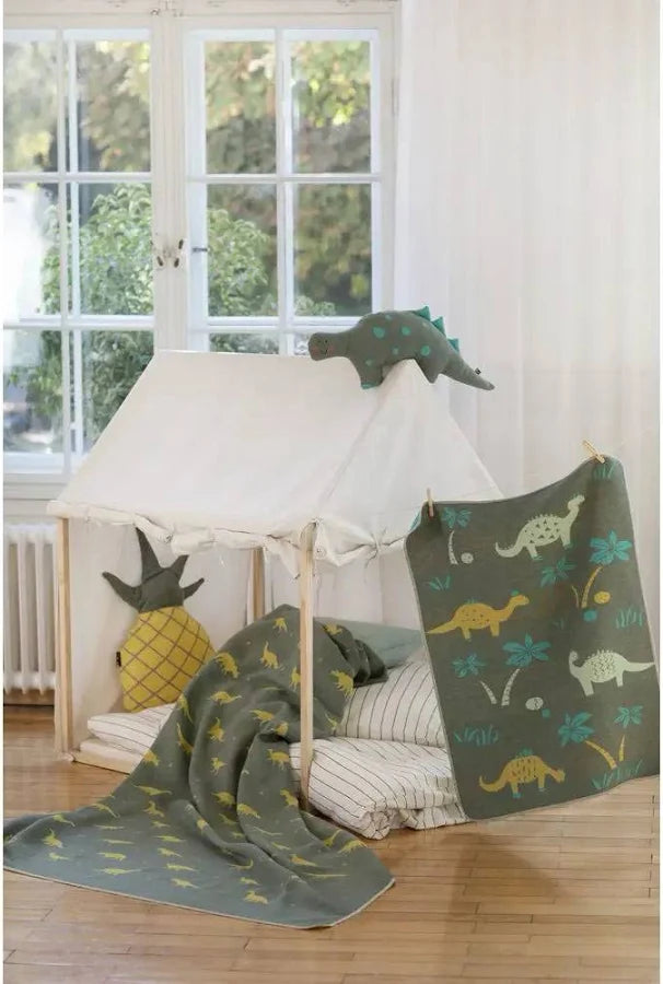 Cotton Flannel Blanket - Dinos