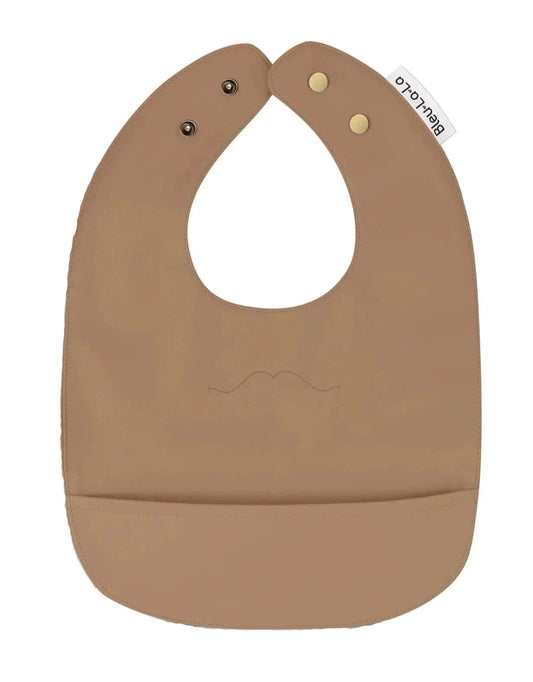 Soft Vegan Leather Bib - Mocha