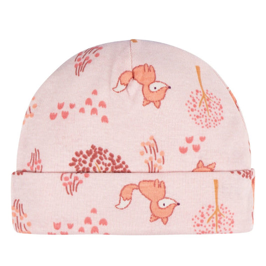 Baby Hat - Pink Foxes