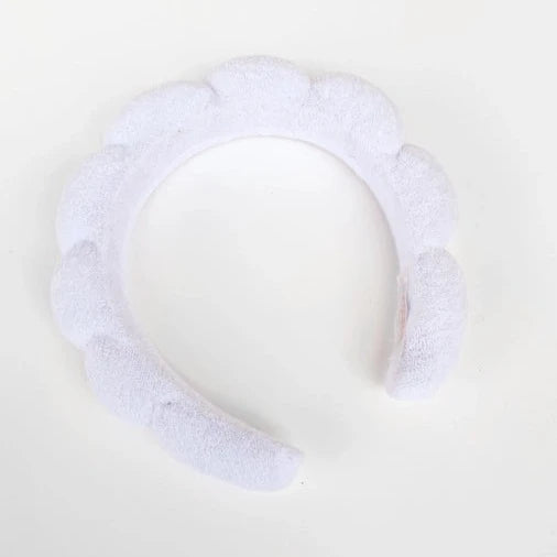 Terrycloth Spa Headband - White