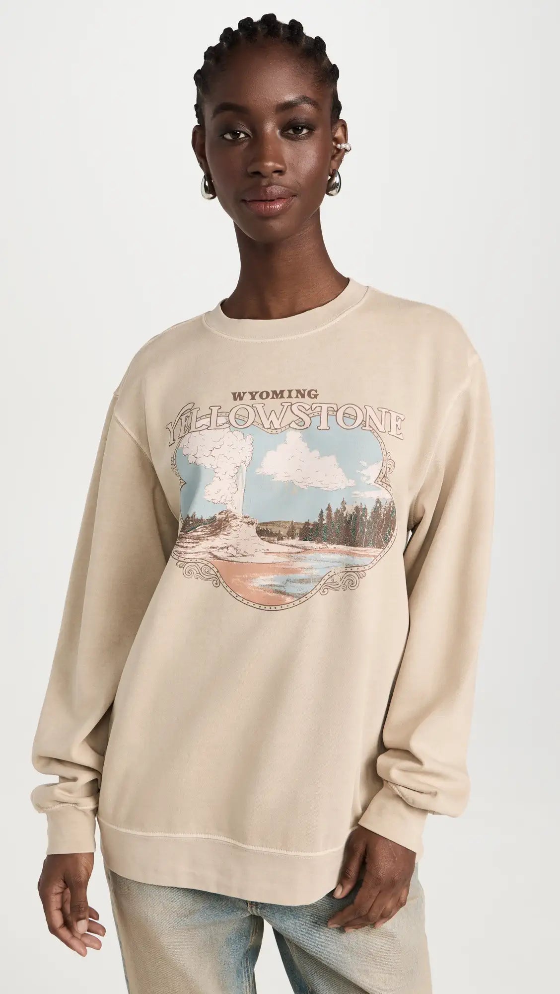 Oversized Crewneck Sweater - Yellowstone