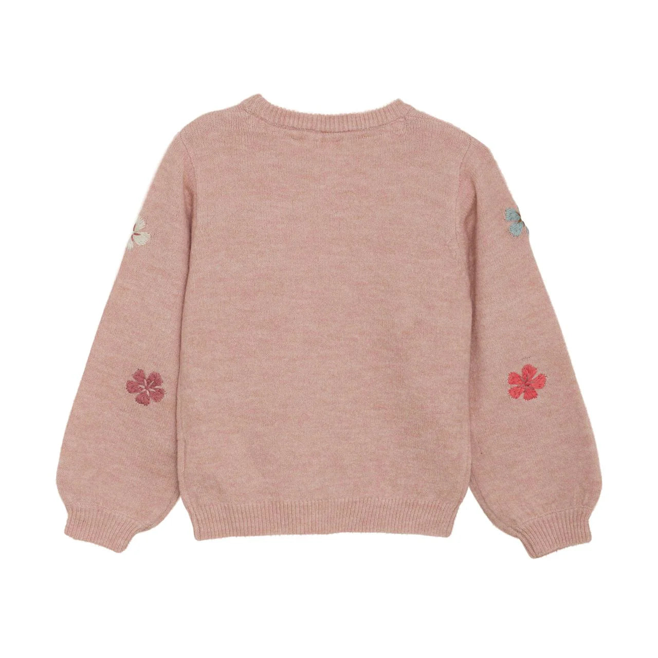 Flower Knit Pullover - Misty Rose