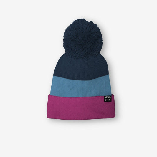 Tri-Colour Fleece-Lined Toque - Blue Fog