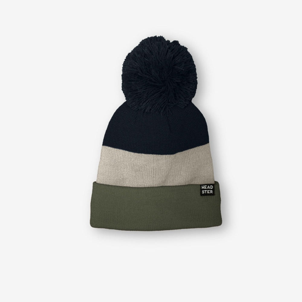Tri-Colour Fleece-Lined Toque - Hedge Green