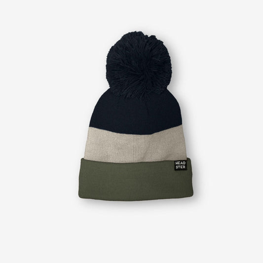 Tri-Colour Fleece-Lined Toque - Hedge Green