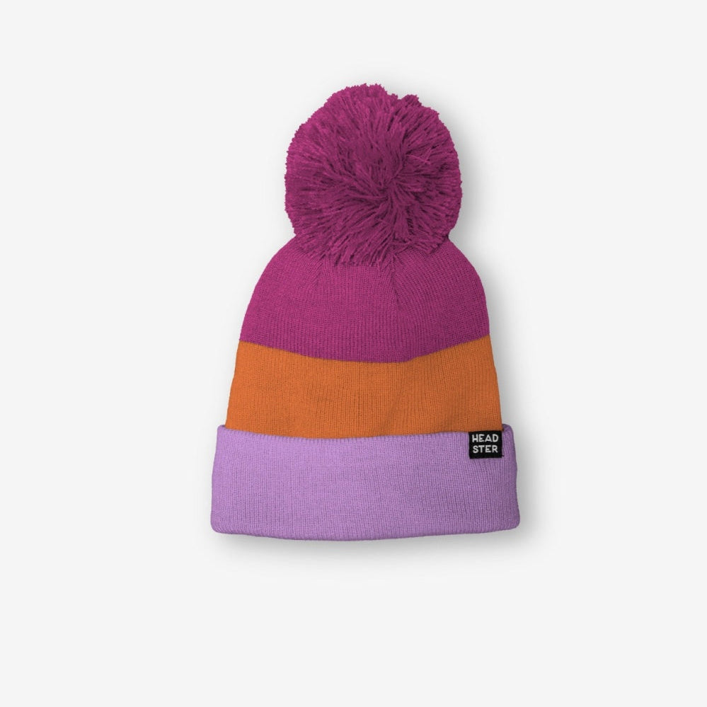 Tri-Colour Fleece-Lined Toque - Lavender Haze