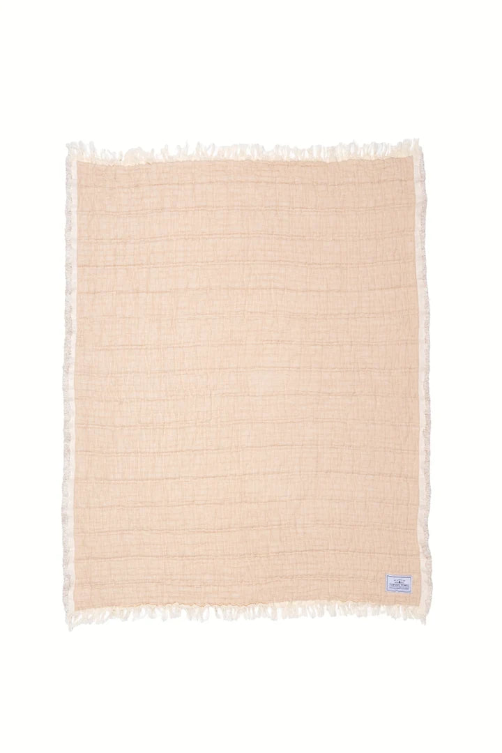 The Lotus Quilted Baby Blanket - Beige