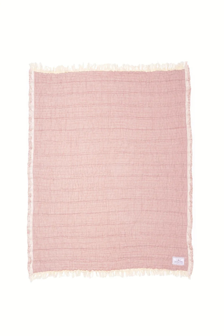 The Lotus Quilted Baby Blanket - Pink