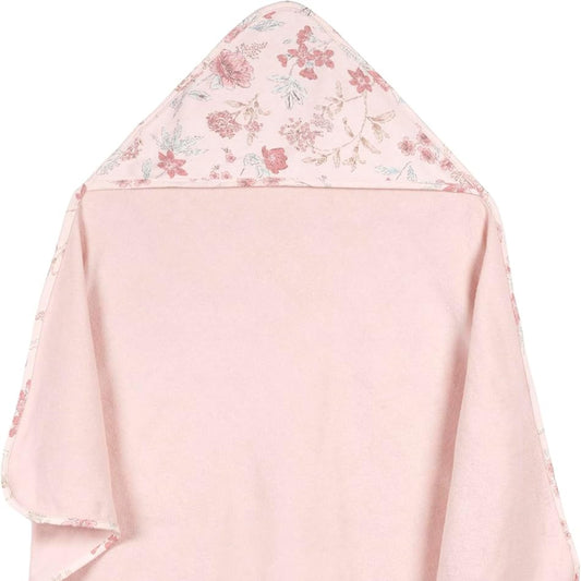 Hooded Towel - Pink Wildflowers