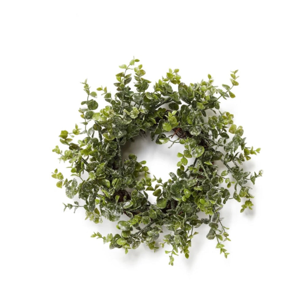 Snowy Eucalyptus Wreath - 15"