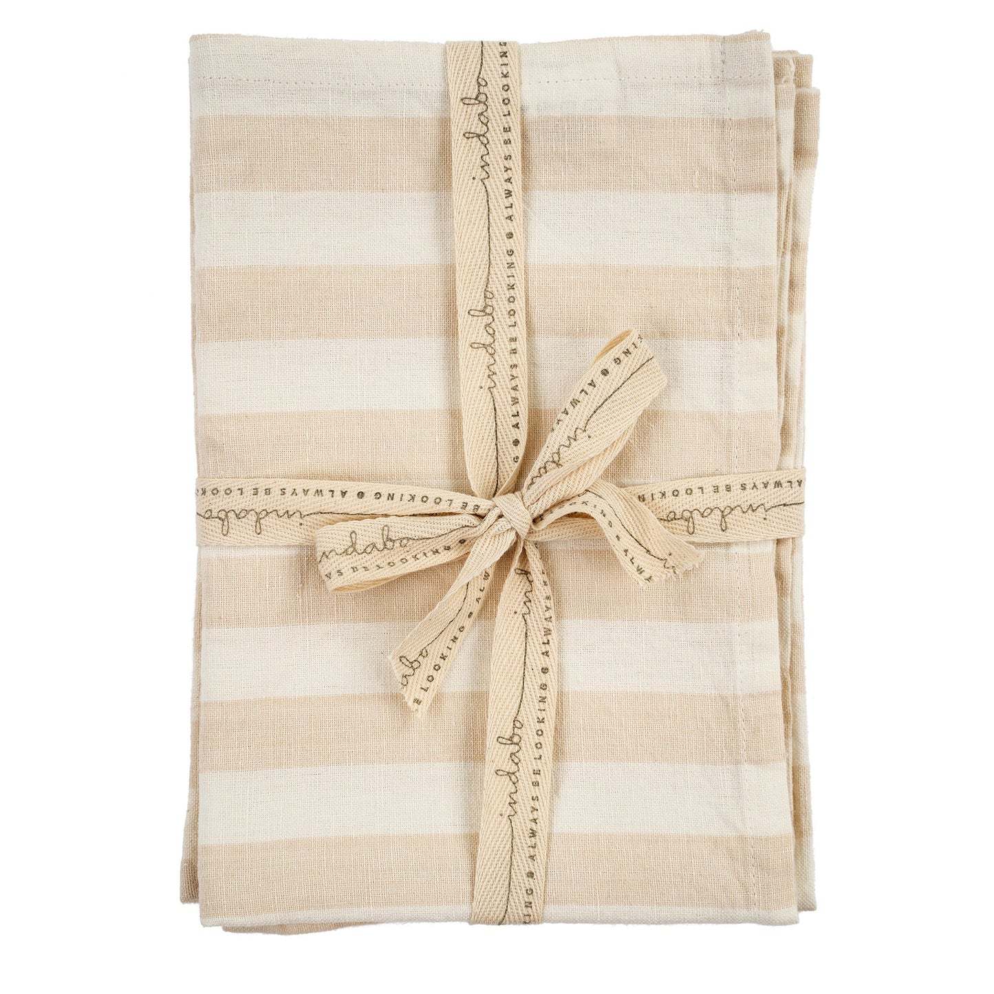 Linen Gingham Tea Towels - Clay