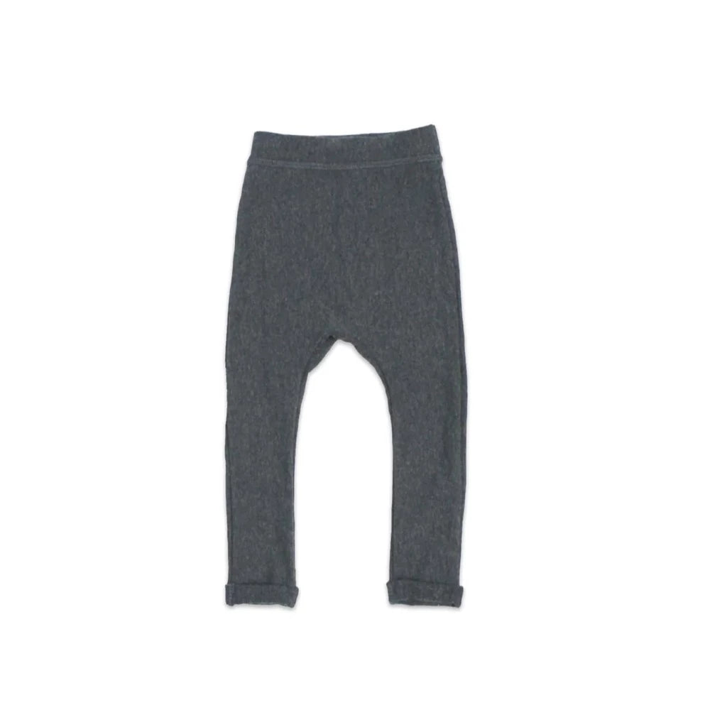 French Terry Unisex Legging - Charcoal