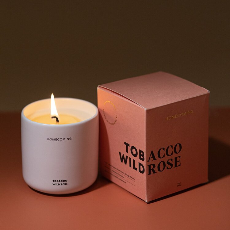 Soy Candle - Tobacco Wild Rose