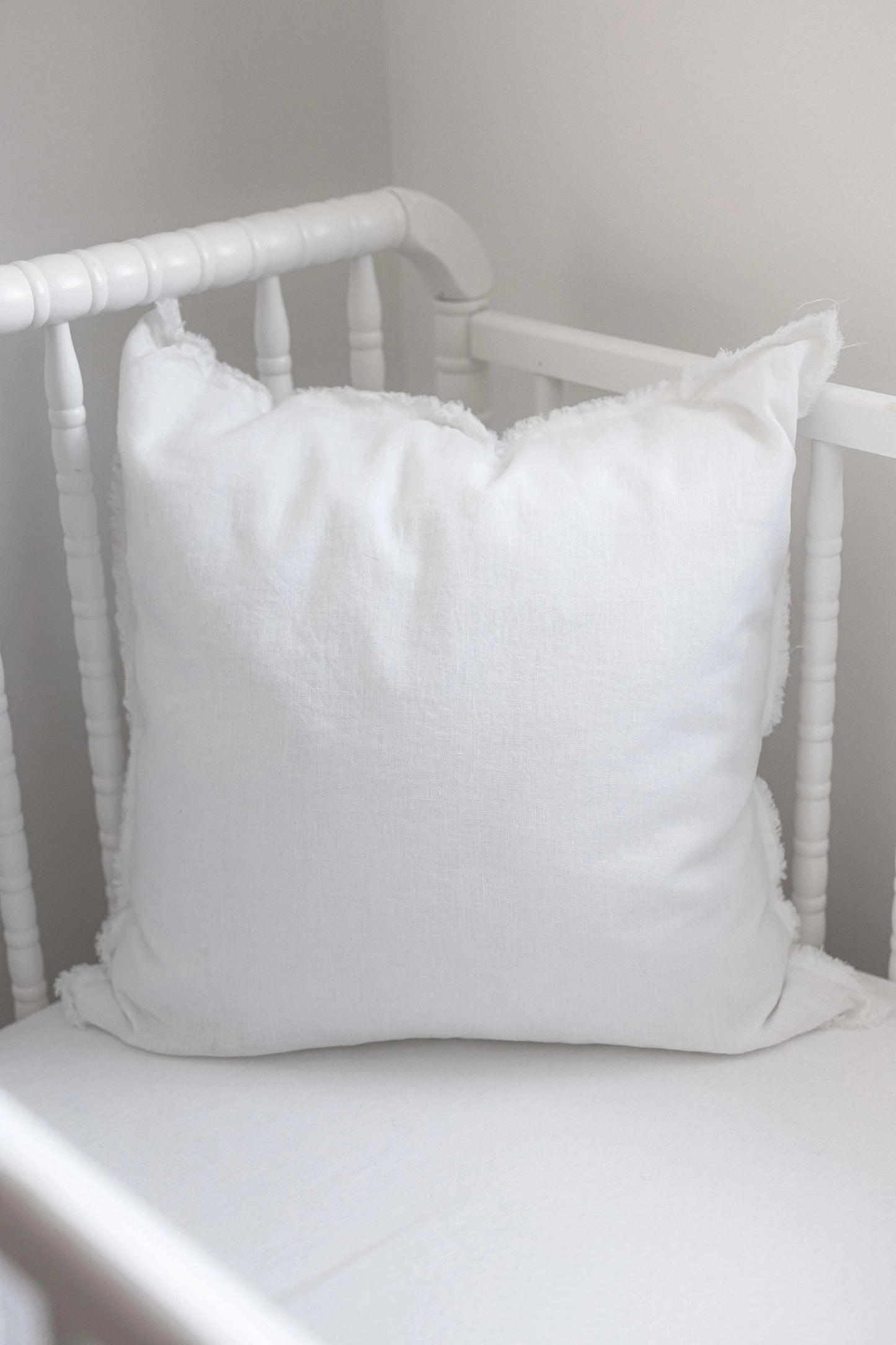 Linen Decorative Pillow - White