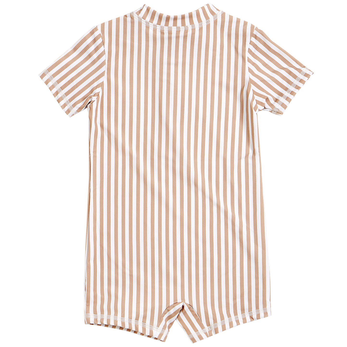 Baby Rashguard Swimsuit - Taupe Stripe