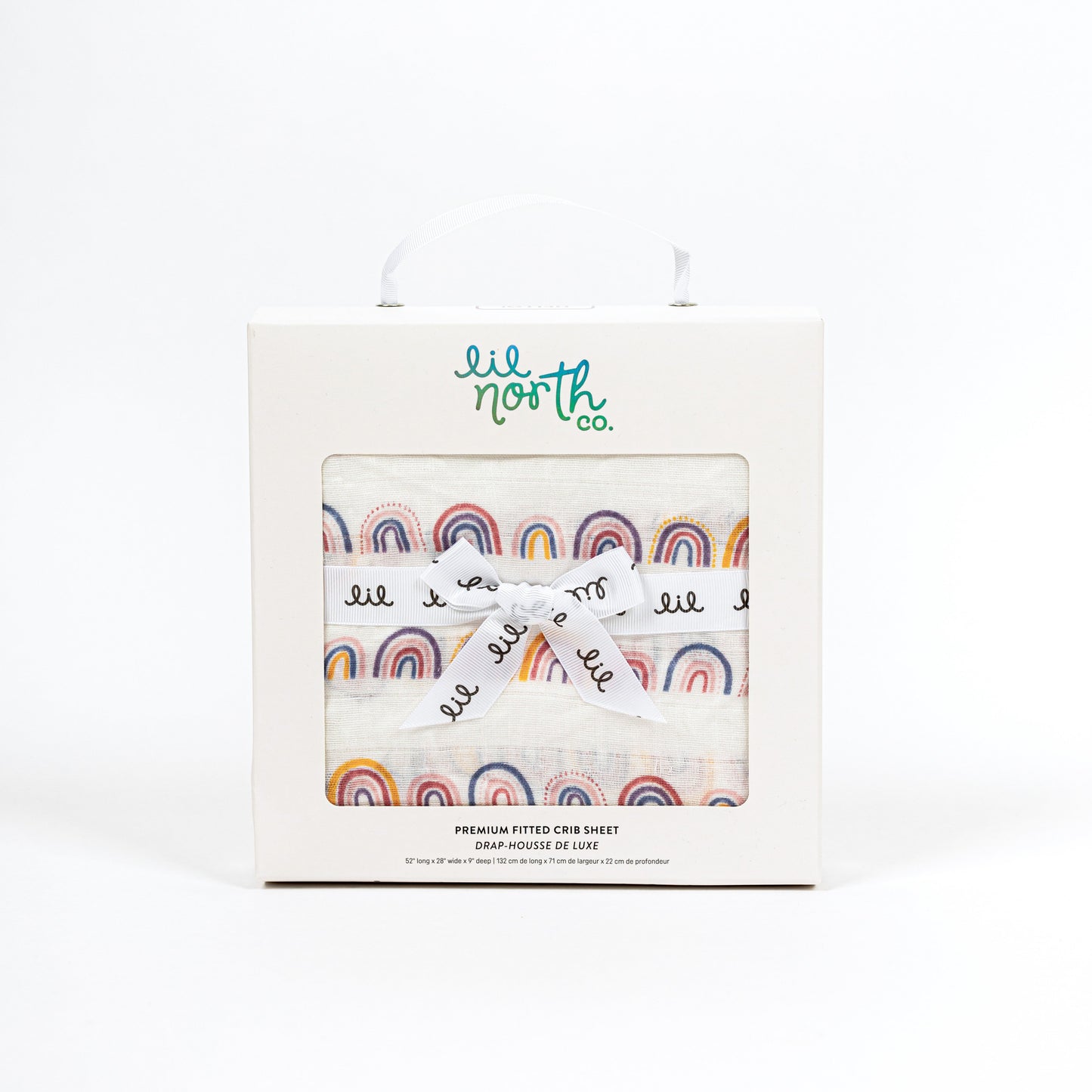 Muslin Fitted Crib Sheet - Rainbows