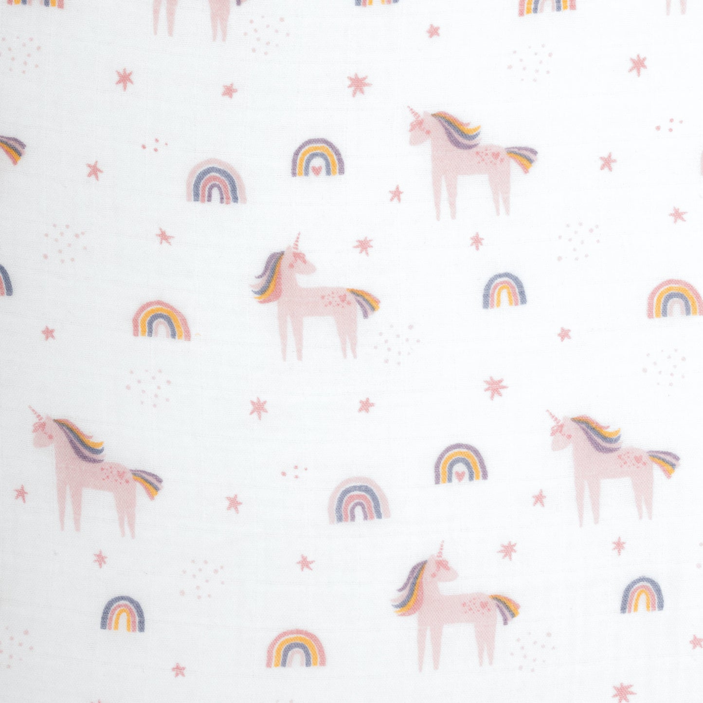 Muslin Fitted Crib Sheet - Bright Unicorn