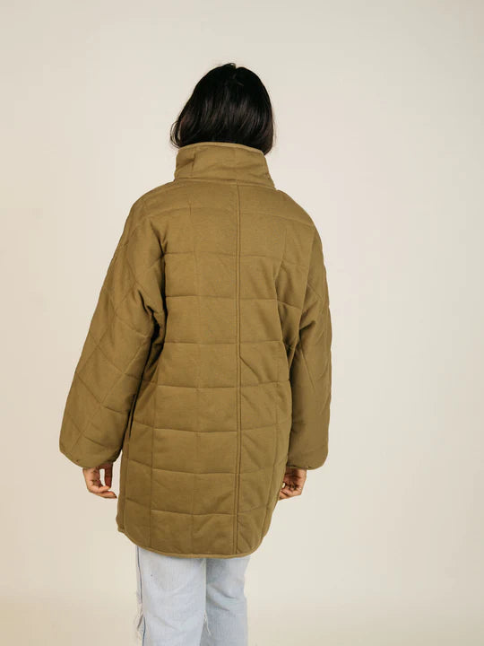 By The Way Quilted Jacket - Basil