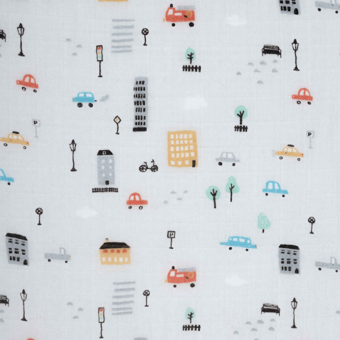 Muslin Fitted Crib Sheet - City Cars