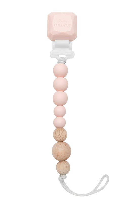 Silicone Pacifier Clip - Pink Quartz