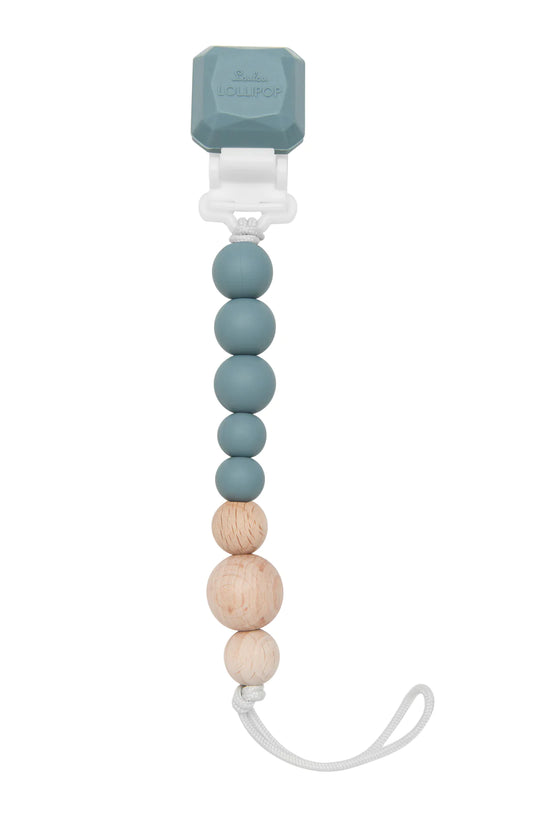 Silicone Pacifier Clip - Slate