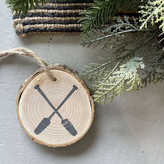 Wooden Holiday Ornament - Paddles