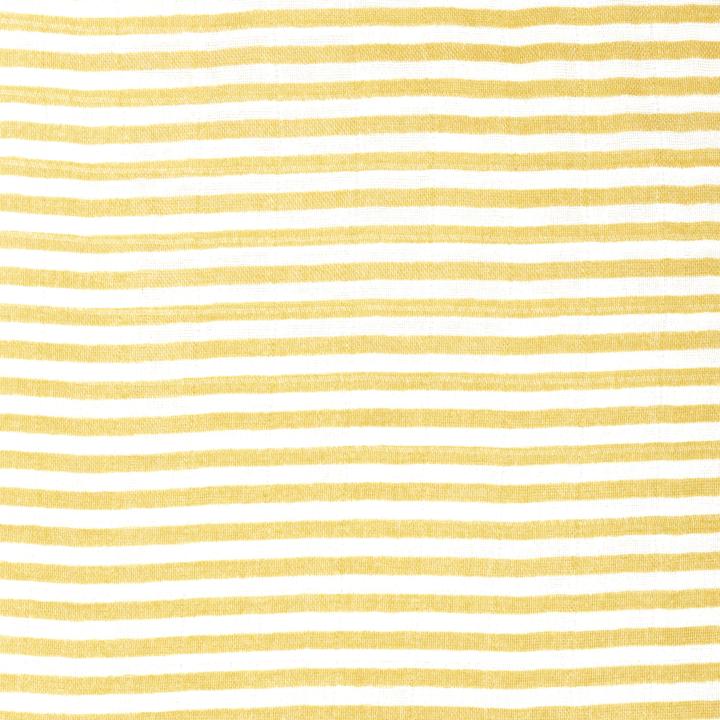 Muslin Fitted Crib Sheet - Ochre Stripe