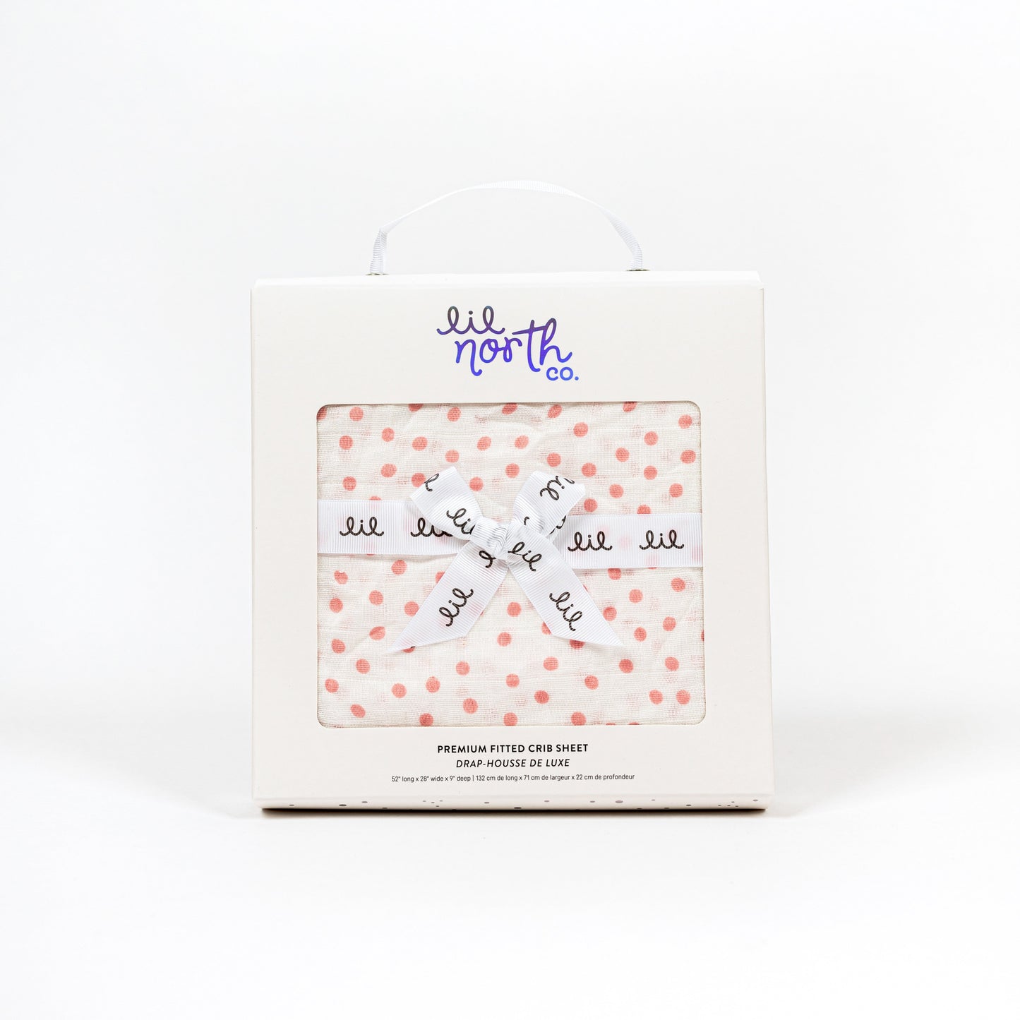 Muslin Fitted Crib Sheet - Blush Dots
