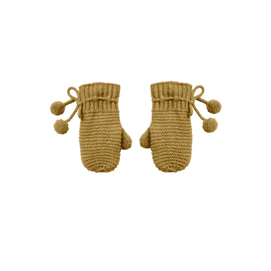 Knit Mittens - Gold