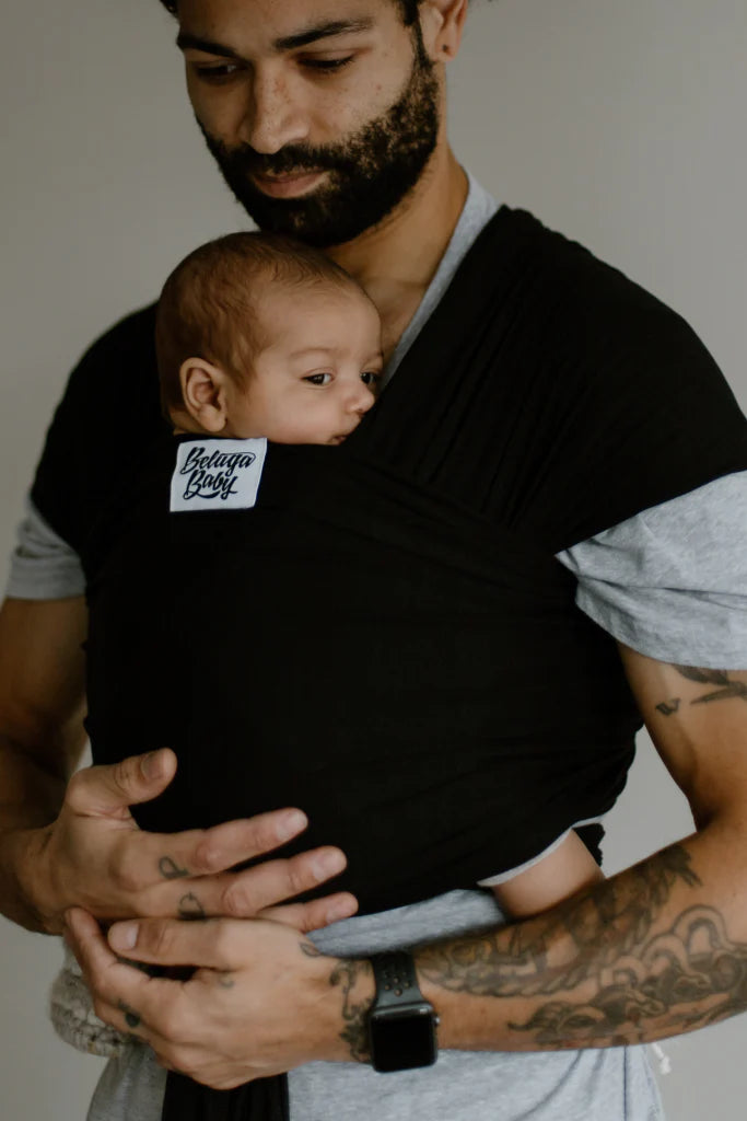 Bamboo Baby Wrap Carrier - The Sawyer (Black)