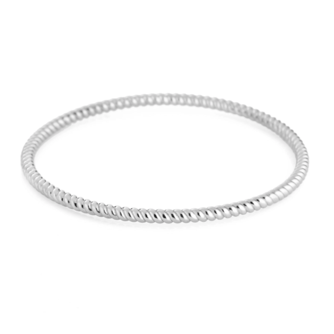 Twisted Bangle - Sterling Silver