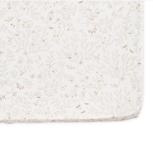 Fitted Crib Sheet - Secret Garden