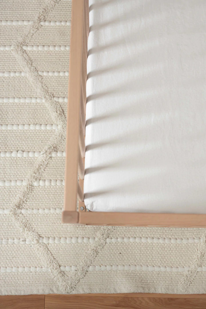 Linen Crib Sheet - White