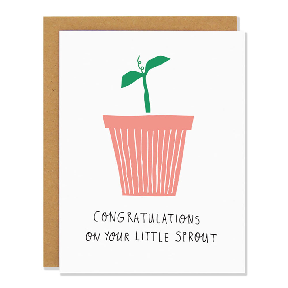Colourful Card - Congratulations on Your Little Sprout