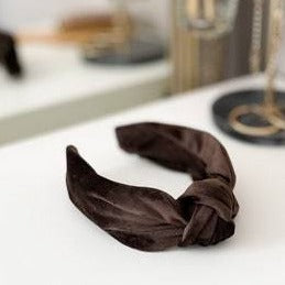 Top Knot Headband - Chocolate Brown