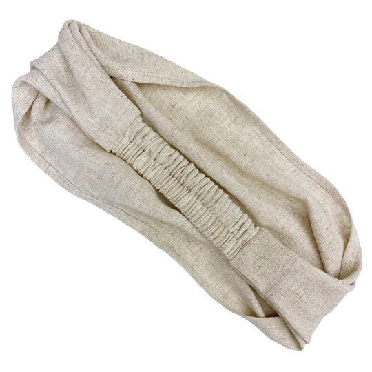 Natural Linen Headband - Sand